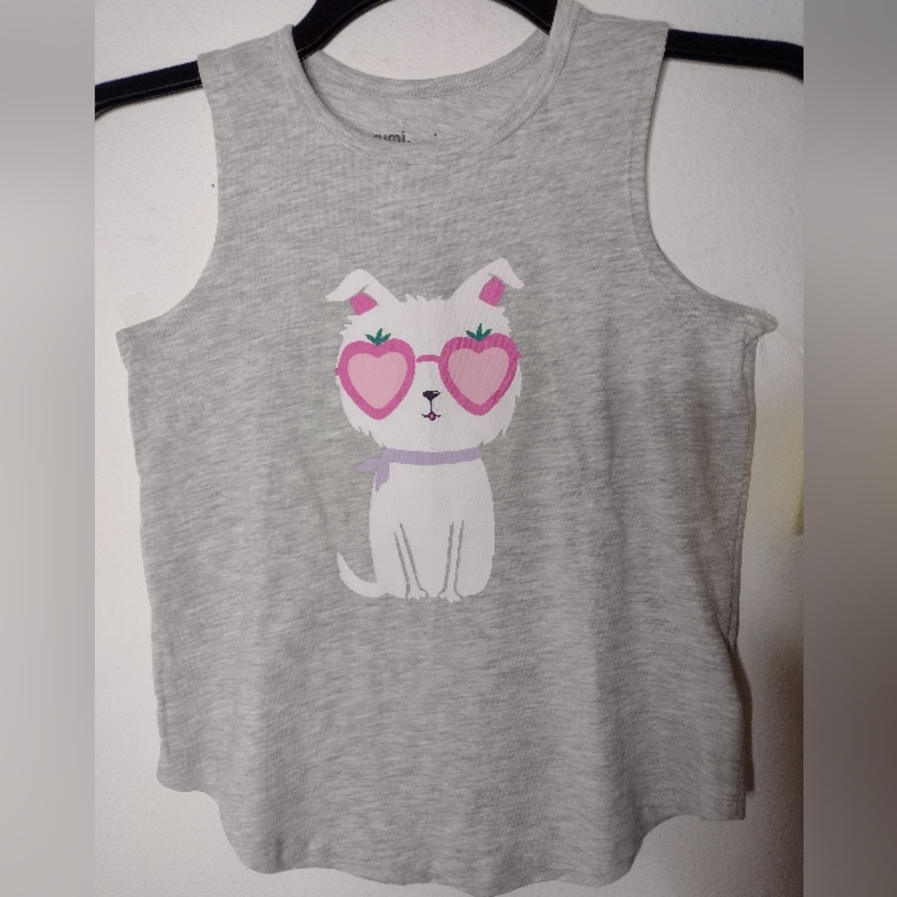 NWT Rumi + Ryder Girl's Gray/Fun Dog Graphic Top Multiple Sizes